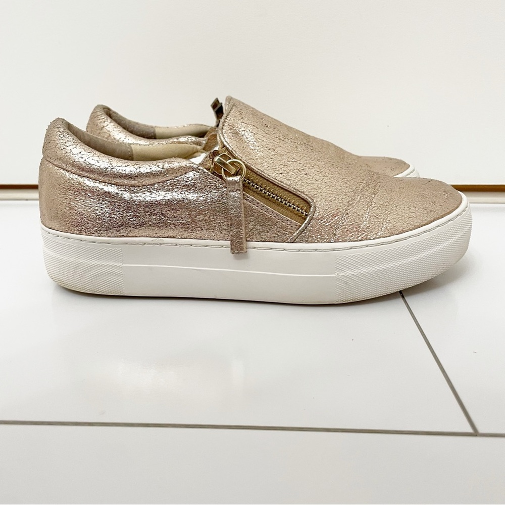Steve Madden Metallic Glammar Casual Slip On Sneakers Shoes